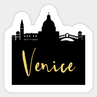 VENICE ITALY DESIGNER SILHOUETTE SKYLINE ART Sticker